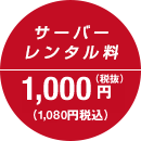 サーバーレンタル料：1000円
